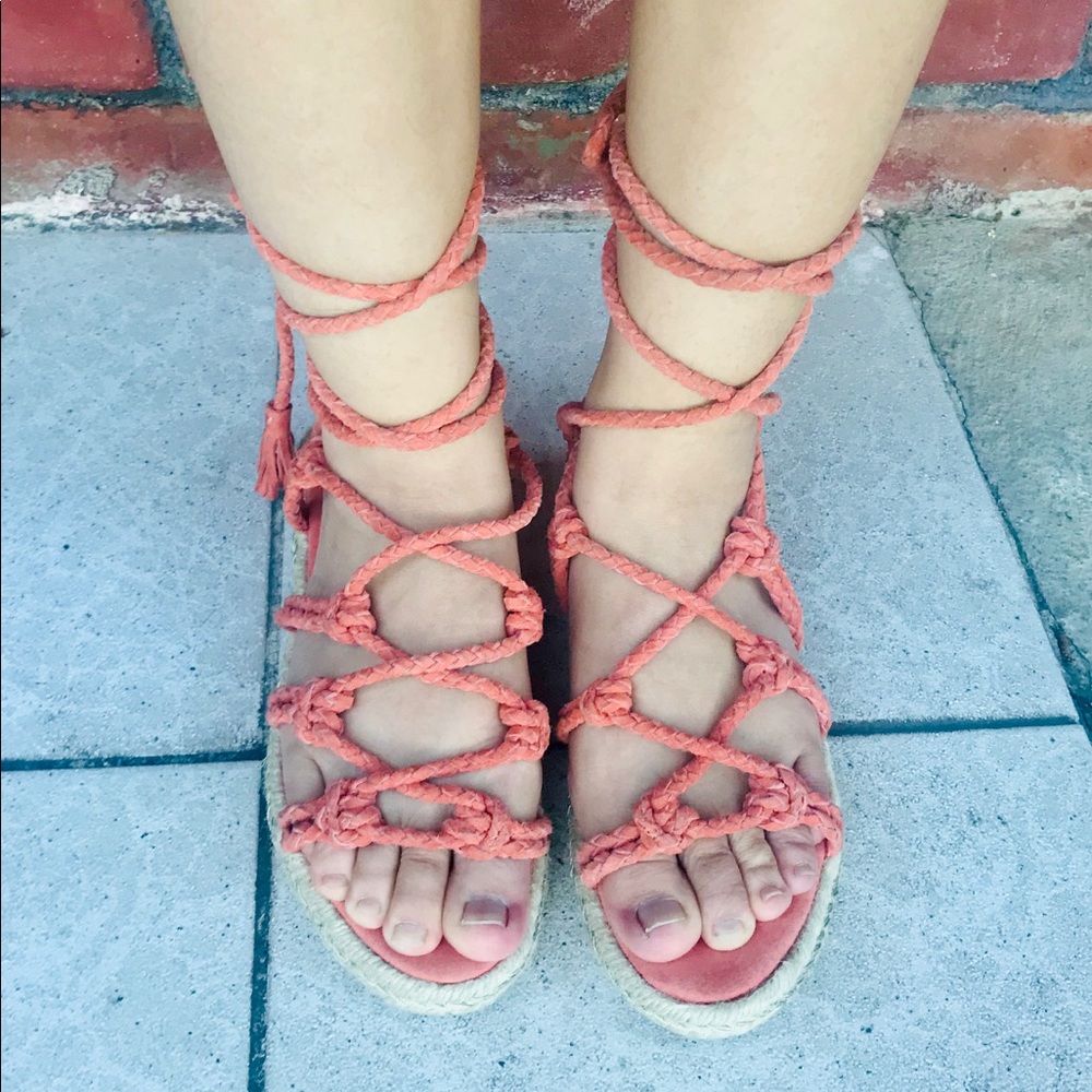 joie Lace-Up Flat Gladiator Sandal,